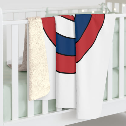 Serbia Retro Target Blanket Throw