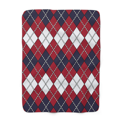 Thailand Retro Argyle Blanket Throw
