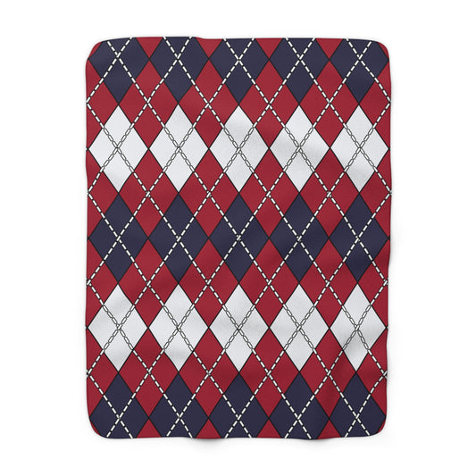 Thailand Retro Argyle Blanket Throw