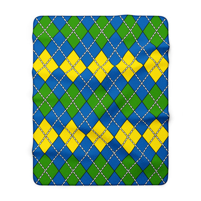 Gabon Retro Argyle Blanket Throw