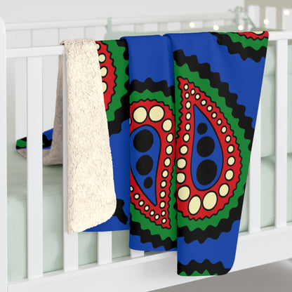 South Sudan Retro Paisley Blanket Throw