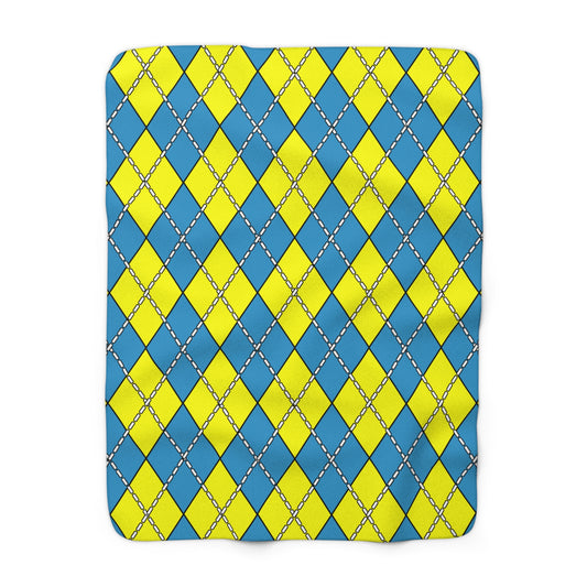 Aruba Retro Argyle Blanket Throw