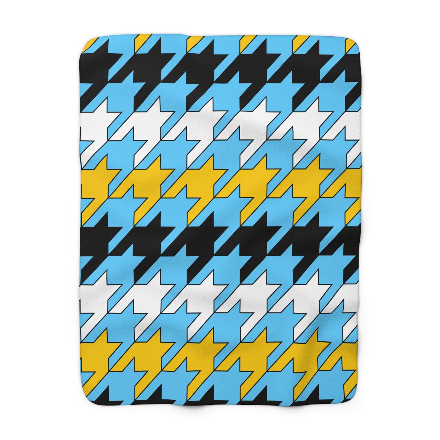 Saint Lucia Retro Houndstooth Blanket Throw