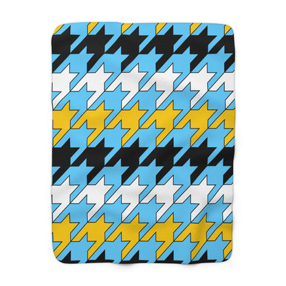 Saint Lucia Retro Houndstooth Blanket Throw