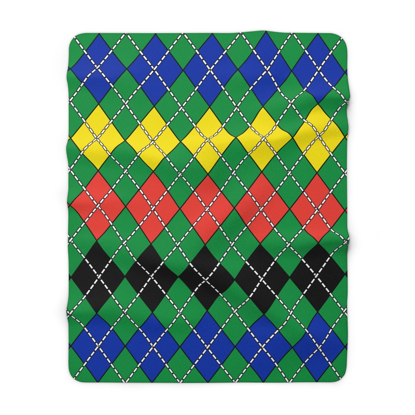 New Caledonia Retro Argyle Blanket Throw