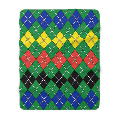 New Caledonia Retro Argyle Blanket Throw
