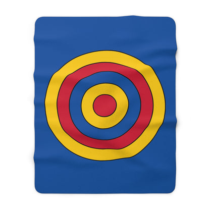 Aland Islands Retro Target Blanket Throw