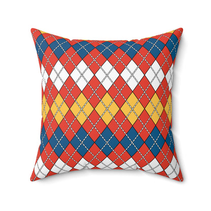 Kiribati Retro Argyle Cushion Pillow