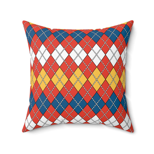 Kiribati Retro Argyle Cushion Pillow