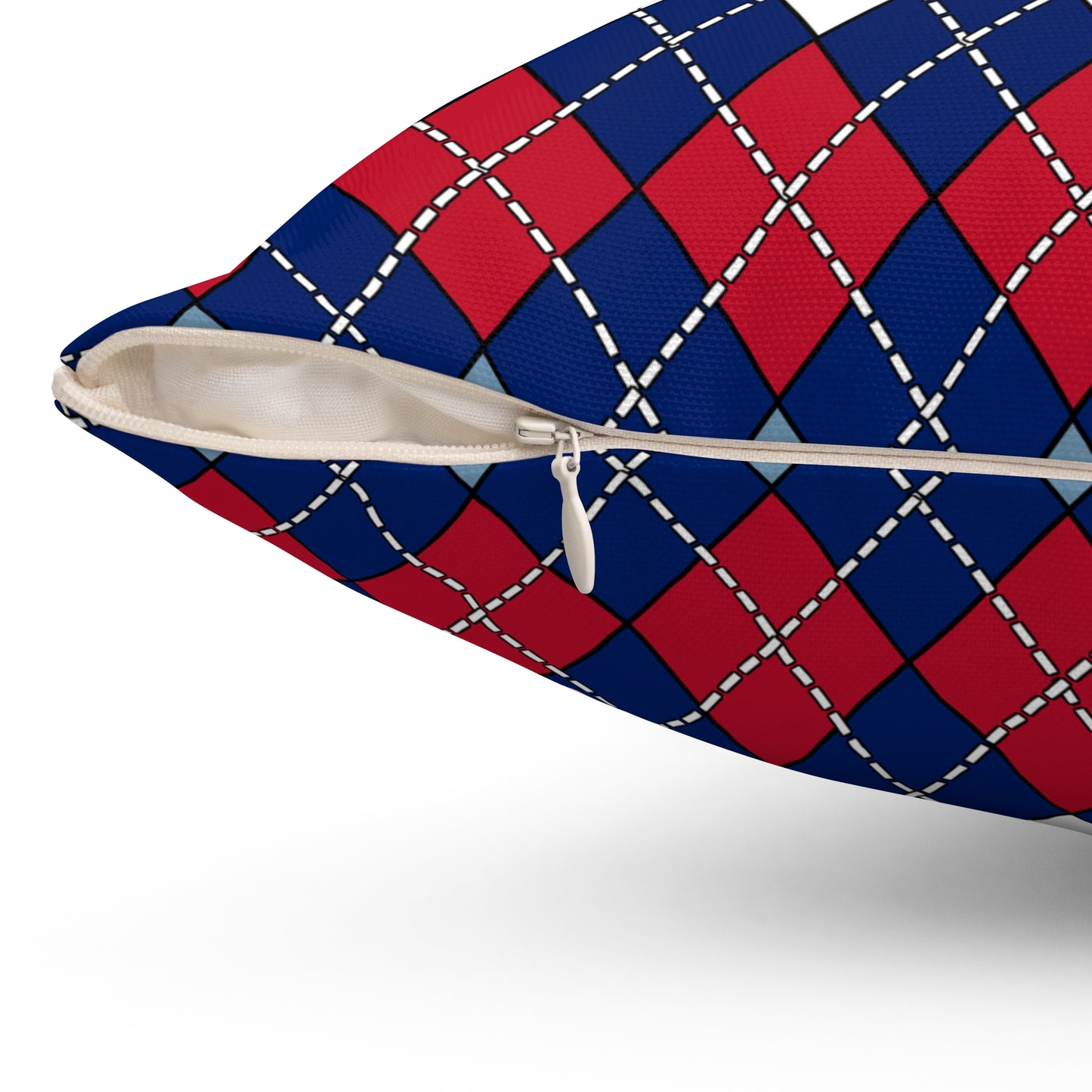 Falkland Islands Retro Argyle Cushion Pillow