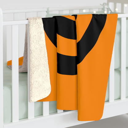 Dark Orange, Black Retro Target Blanket Throw