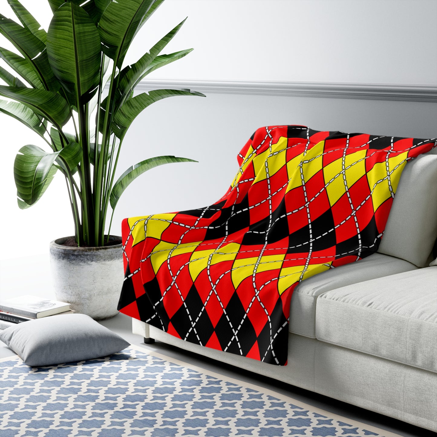 Angola Retro Argyle Blanket Throw