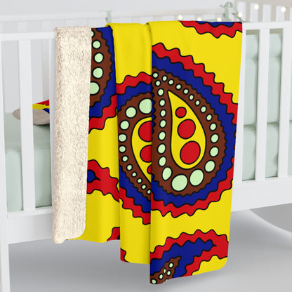 Ecuador Retro Paisley Blanket Throw