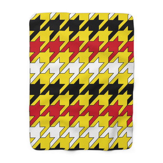 Brunei Darussalam Retro Houndstooth Blanket Throw