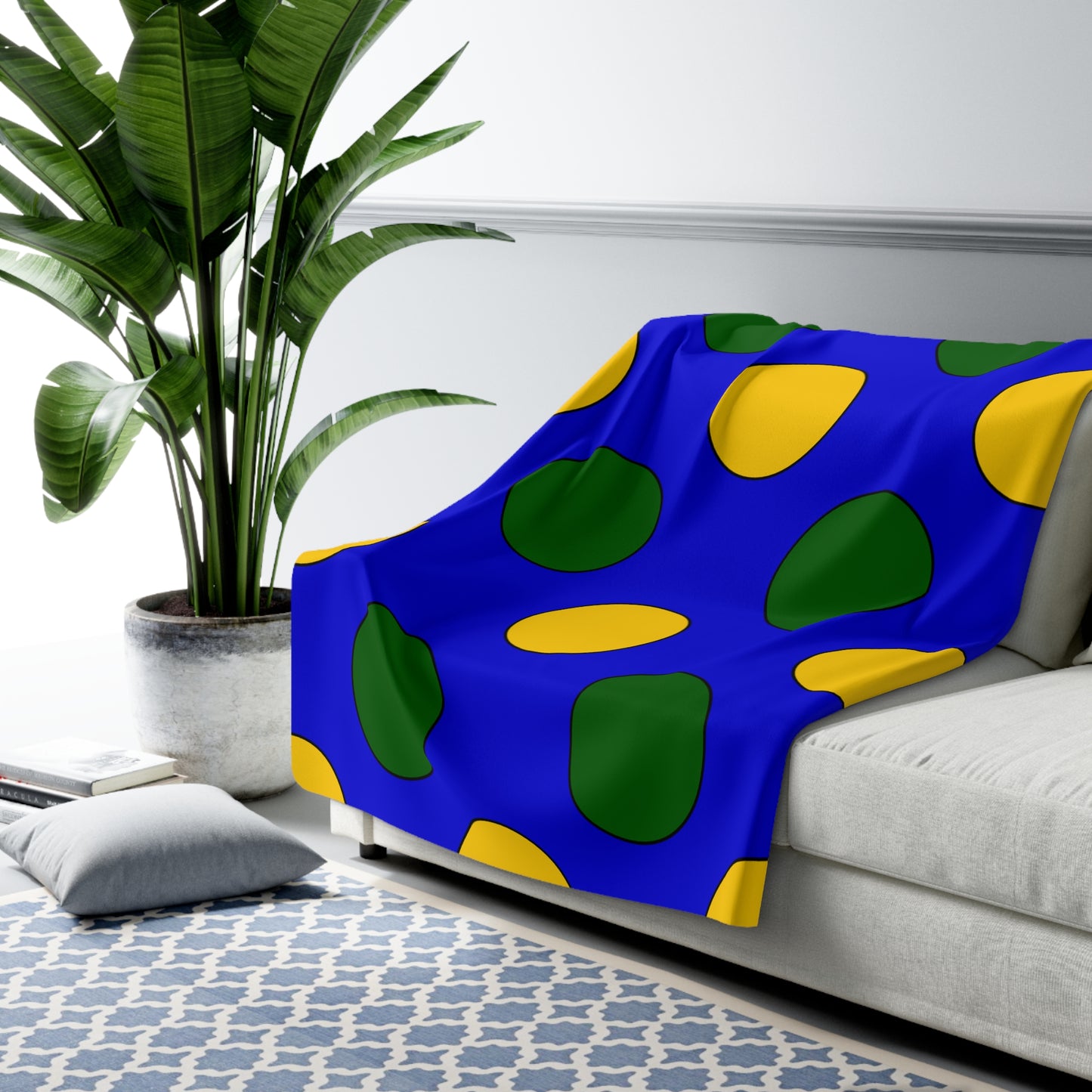 Solomon Islands Retro Polka Dots Blanket Throw