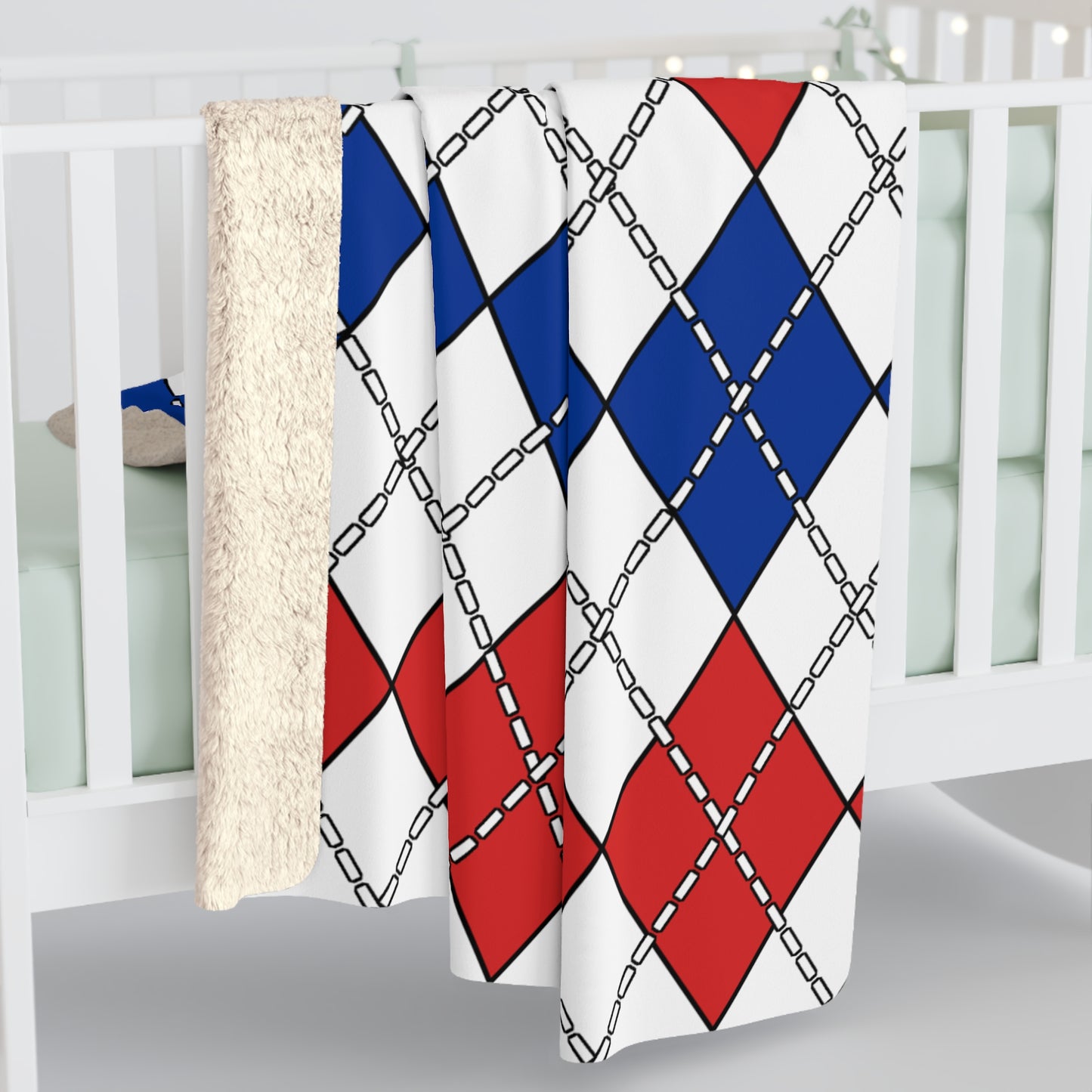 Faroe Islands Retro Argyle Blanket Throw