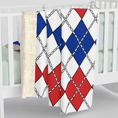 Faroe Islands Retro Argyle Blanket Throw