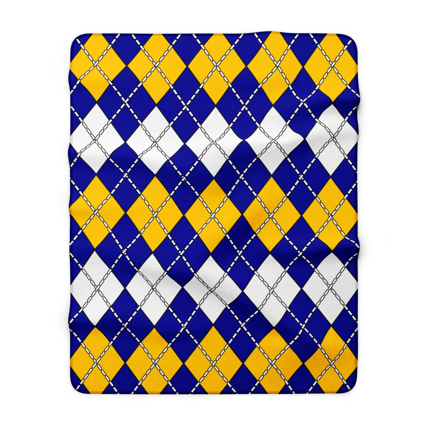 Bosnia And Herzegovina Retro Argyle Blanket Throw