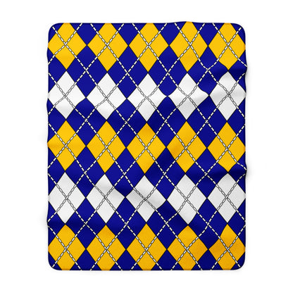 Bosnia And Herzegovina Retro Argyle Blanket Throw