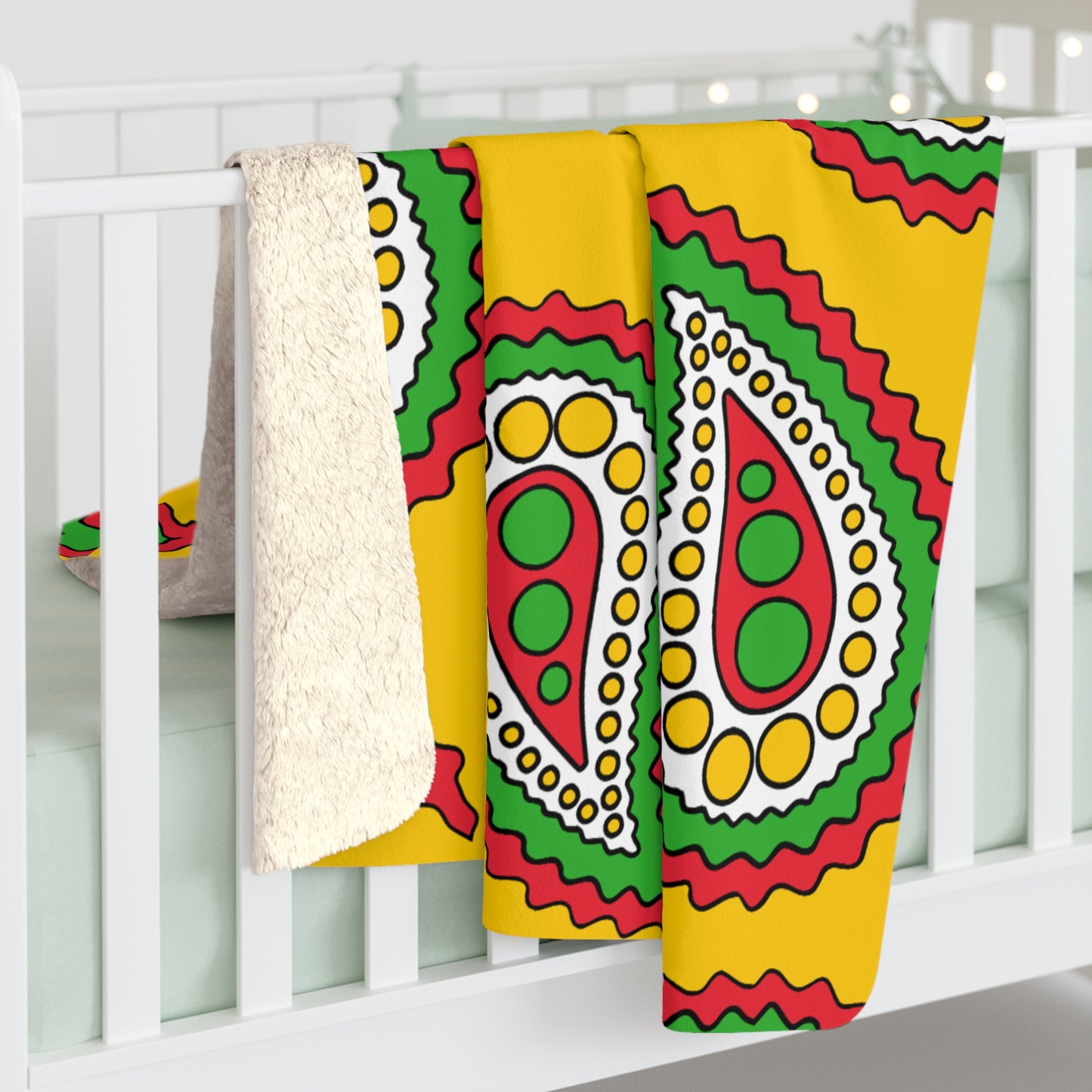Myanmar Retro Paisley Blanket Throw