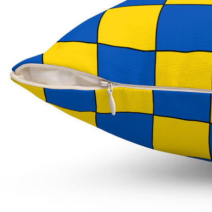 Ukraine Retro Check Cushion Pillow