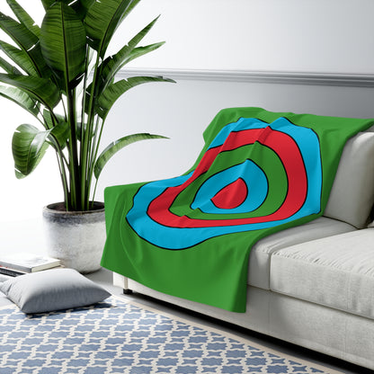 Azerbaijan Retro Target Blanket Throw