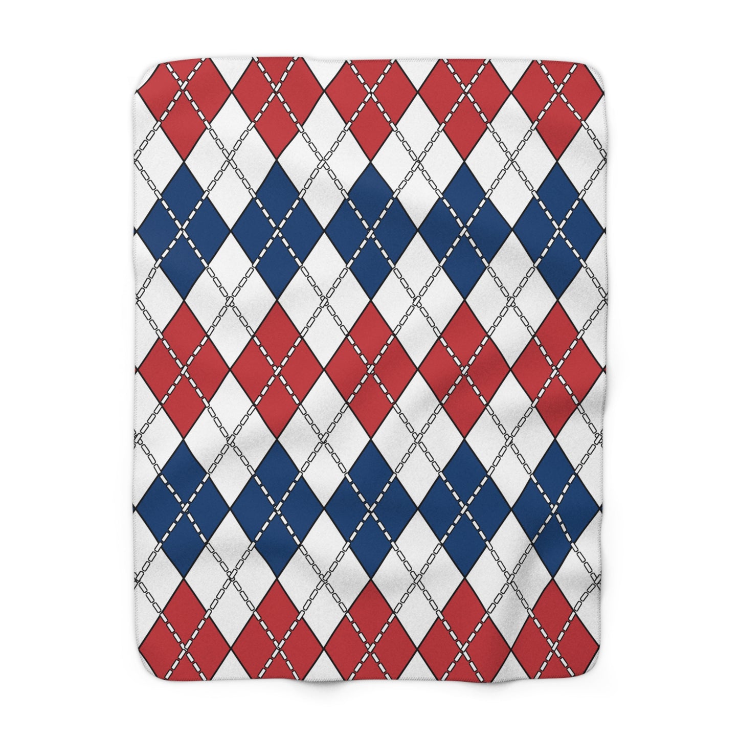 Serbia Retro Argyle Blanket Throw