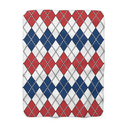 Serbia Retro Argyle Blanket Throw