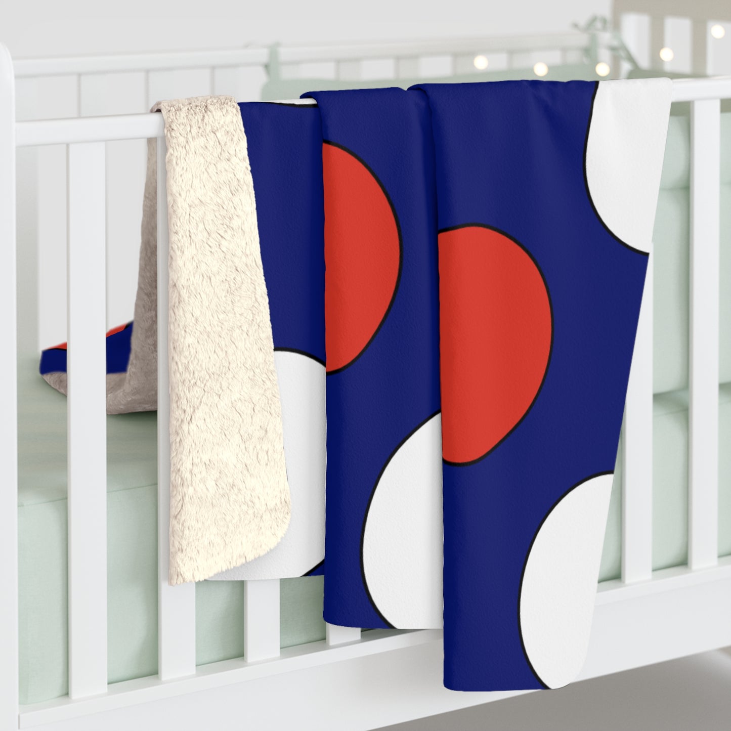 Cabo Verde Retro Polka Dots Blanket Throw