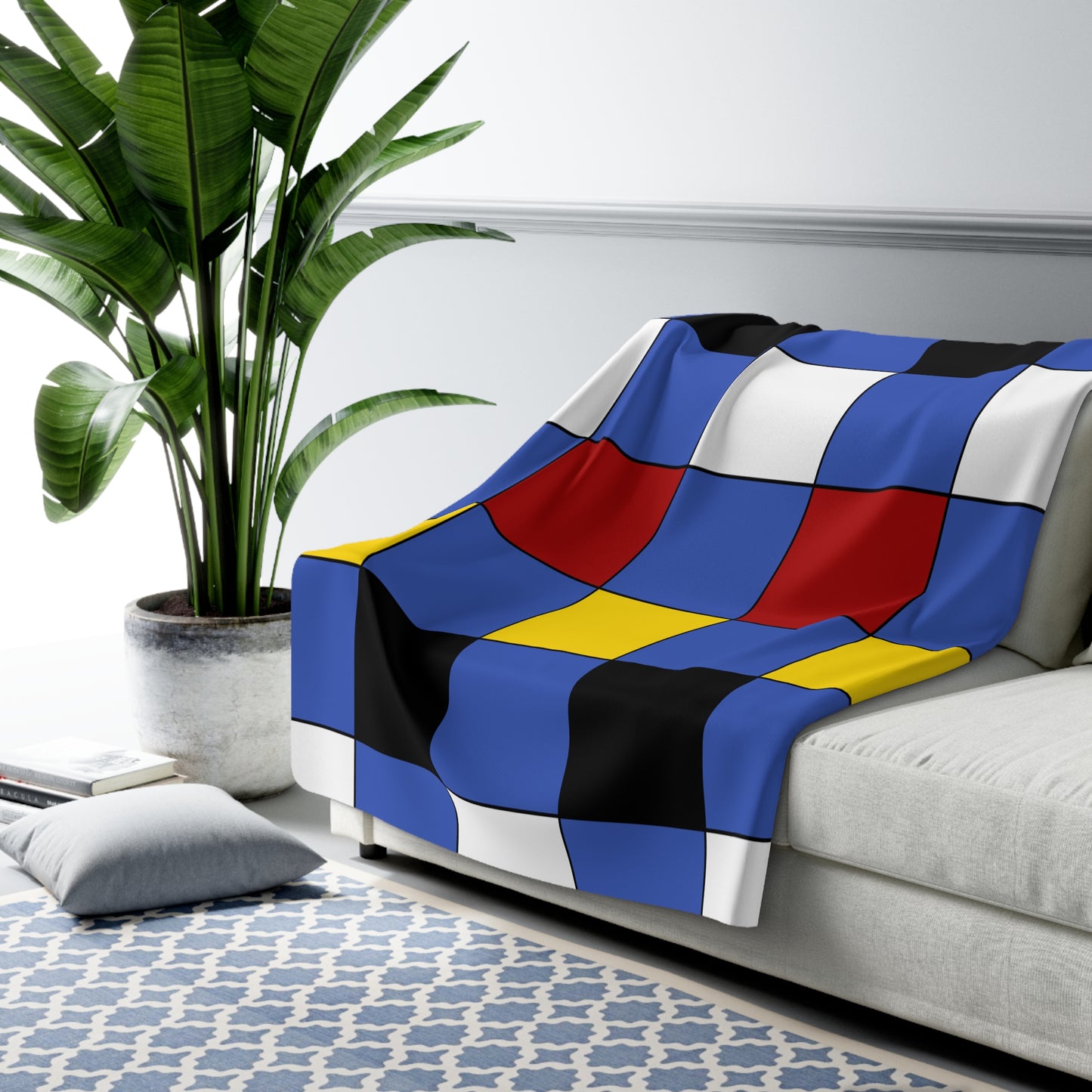Eswatini Retro Check Blanket Throw