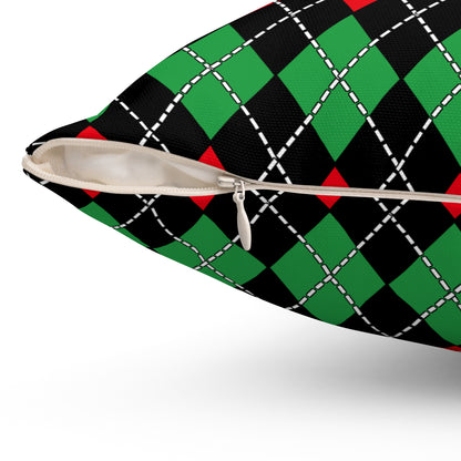 Libya Retro Argyle Cushion Pillow
