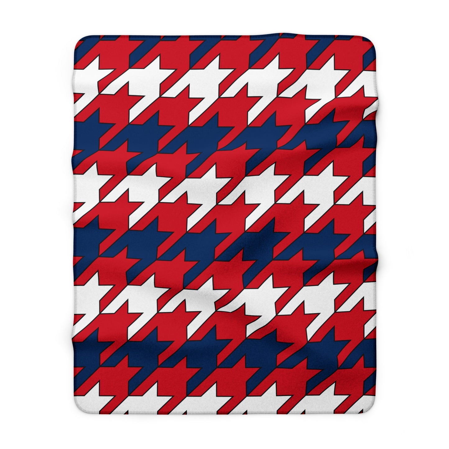 Dominican Republic Retro Houndstooth Blanket Throw