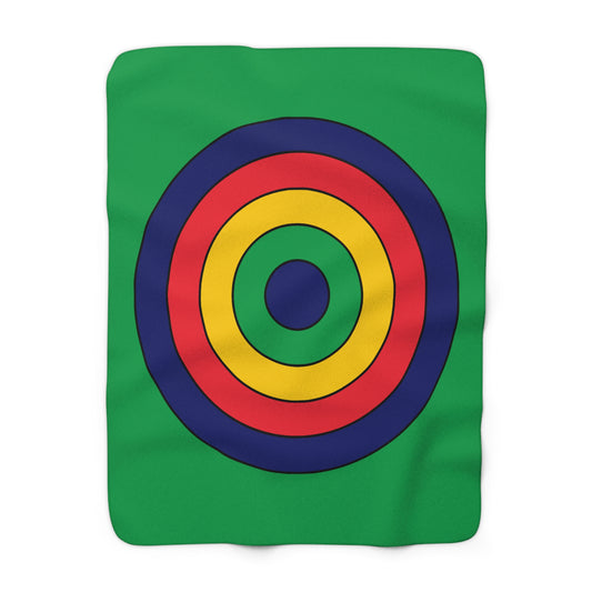 Mauritius Retro Target Blanket Throw