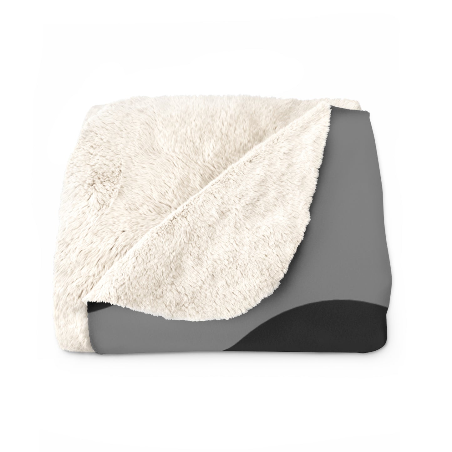 Grey, Black Retro Polka Dots Blanket Throw