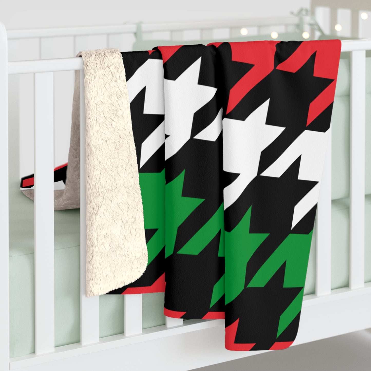Palestine Retro Houndstooth Blanket Throw