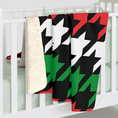 Palestine Retro Houndstooth Blanket Throw