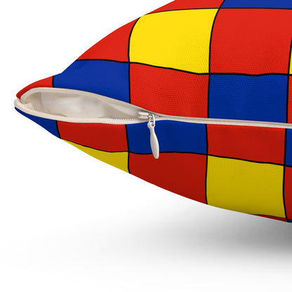 Romania Retro Check Cushion Pillow