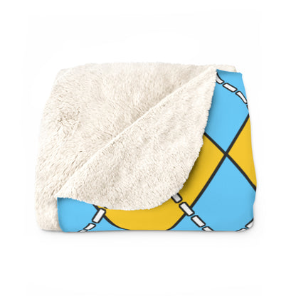 Saint Lucia Retro Argyle Blanket Throw
