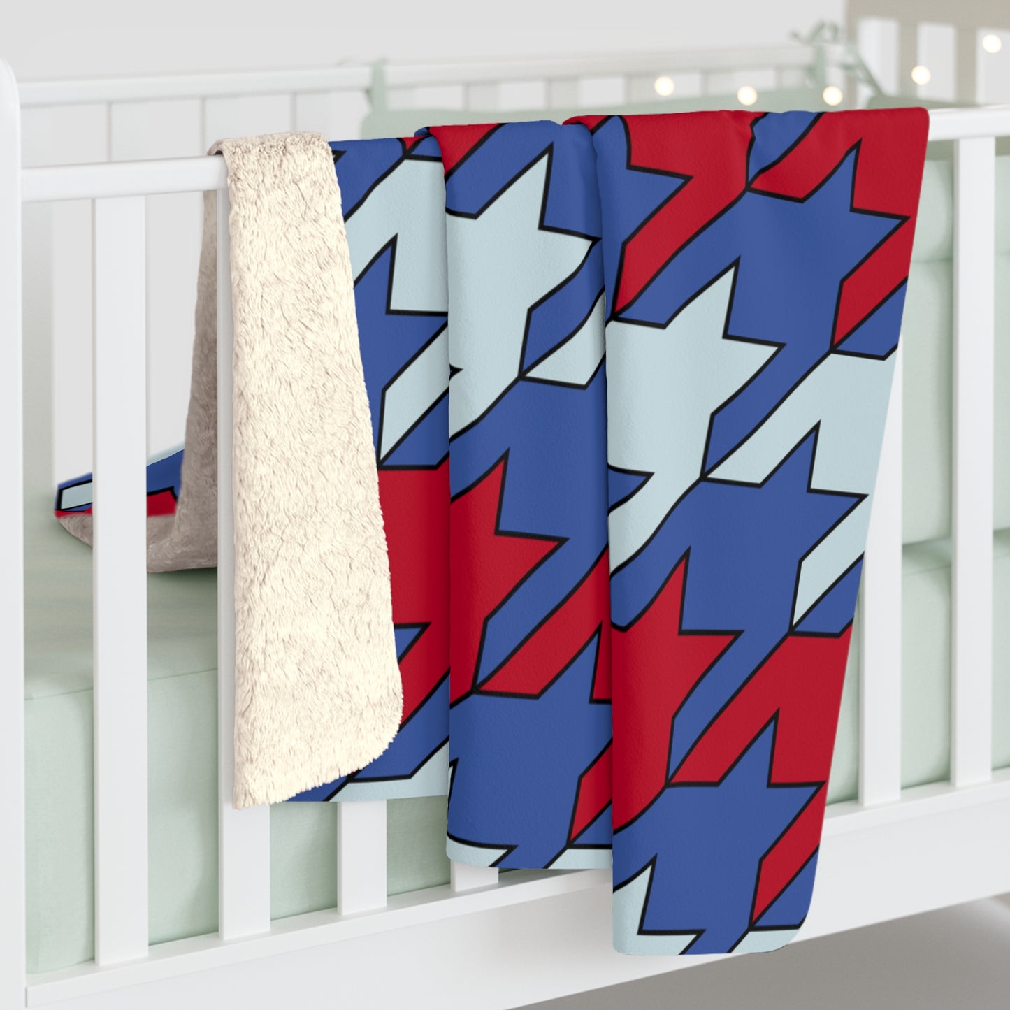 Guam Retro Houndstooth Blanket Throw