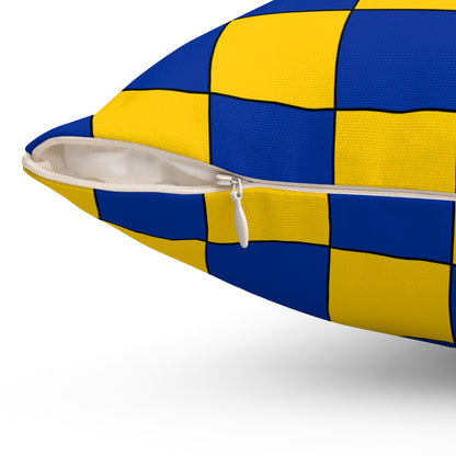 European Union Retro Check Cushion Pillow