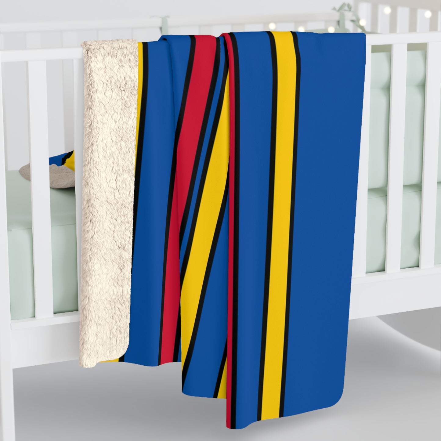 Aland Islands Retro Stripes Blanket Throw