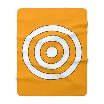 Orange, White Retro Target Blanket Throw