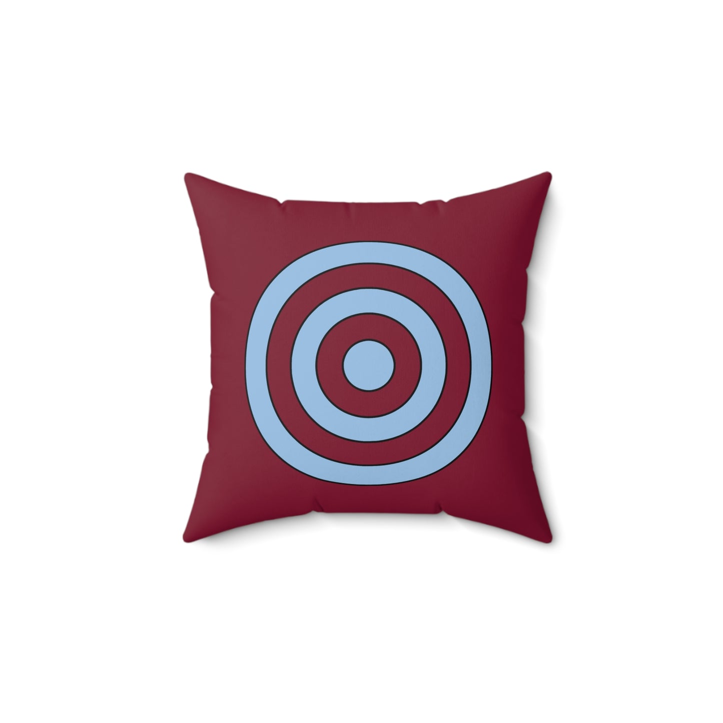 Claret, Blue Retro Target Cushion Pillow