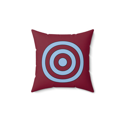 Claret, Blue Retro Target Cushion Pillow