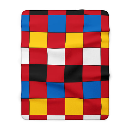Antigua And Barbuda Retro Check Blanket Throw