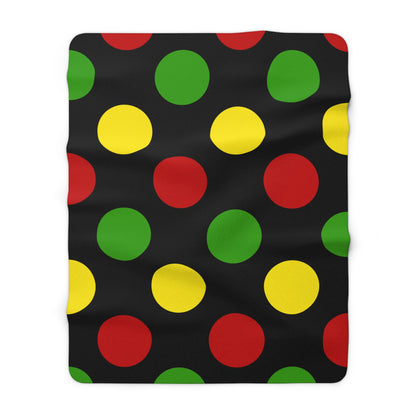 Saint Kitts And Nevis Retro Polka Dots Blanket Throw