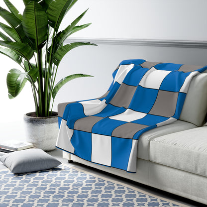 Northern Mariana Islands Retro Check Blanket Throw