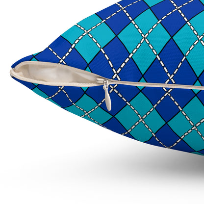 Pacific Islands Retro Argyle Cushion Pillow