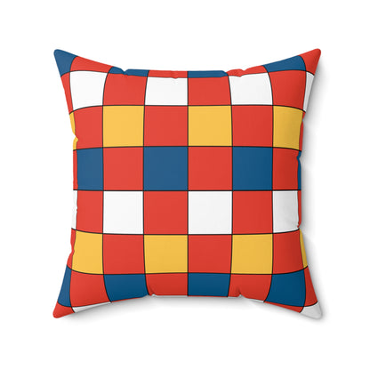 Kiribati Retro Check Cushion Pillow