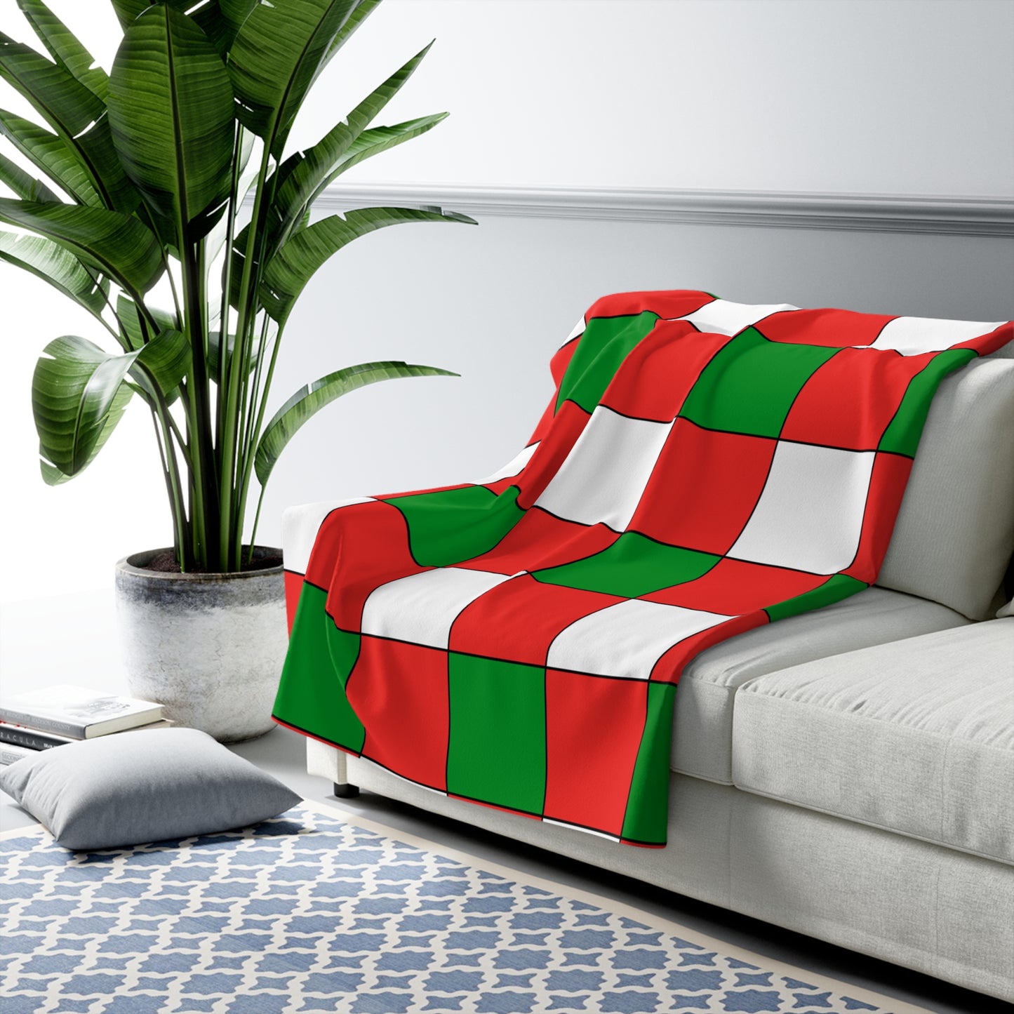 Oman Retro Check Blanket Throw